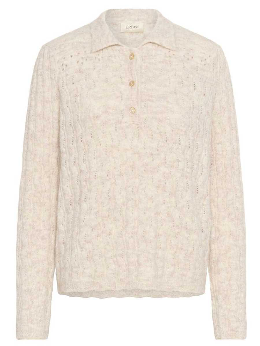 Cream Junah pullover neulepusero, Oat melange
