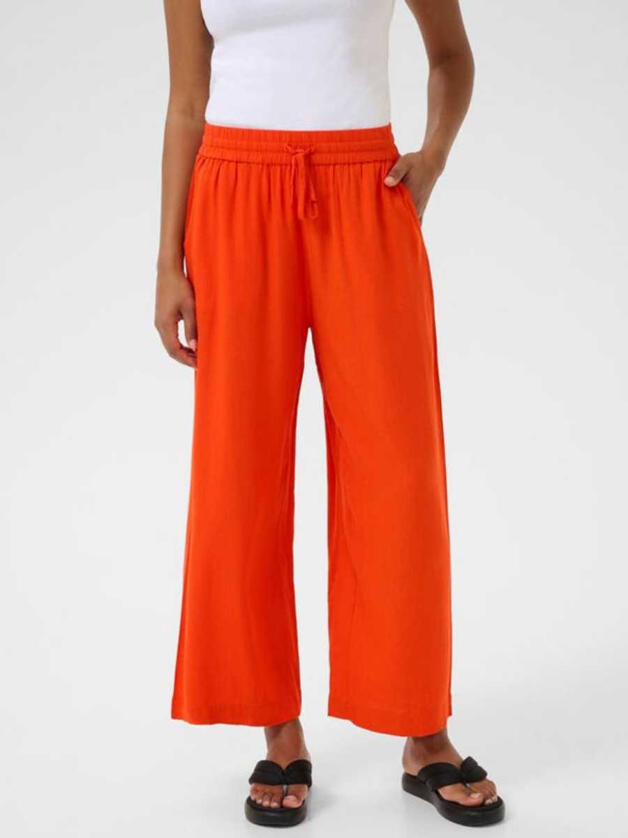 Kaffe Milia viskoosipellavahousut, eri värejä