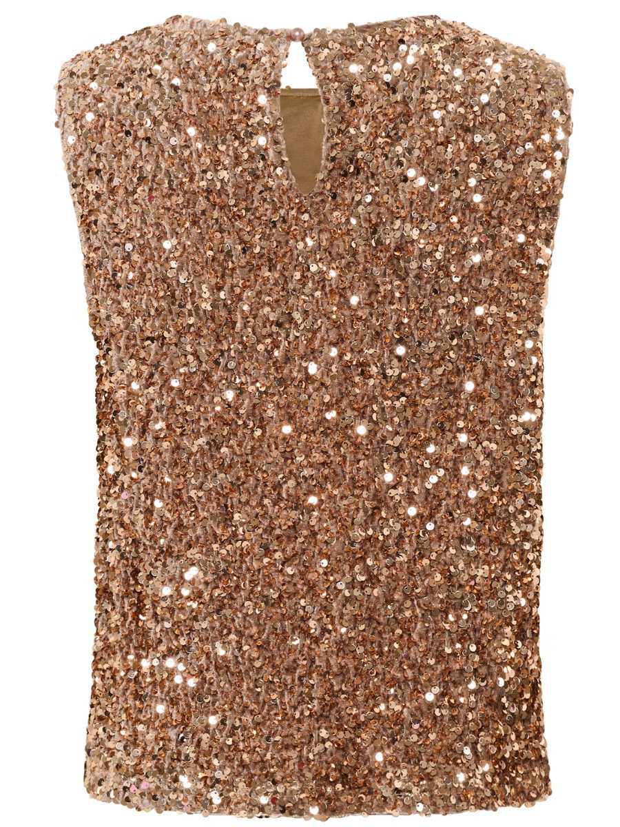 Palia paljettitoppi, kulta/beige