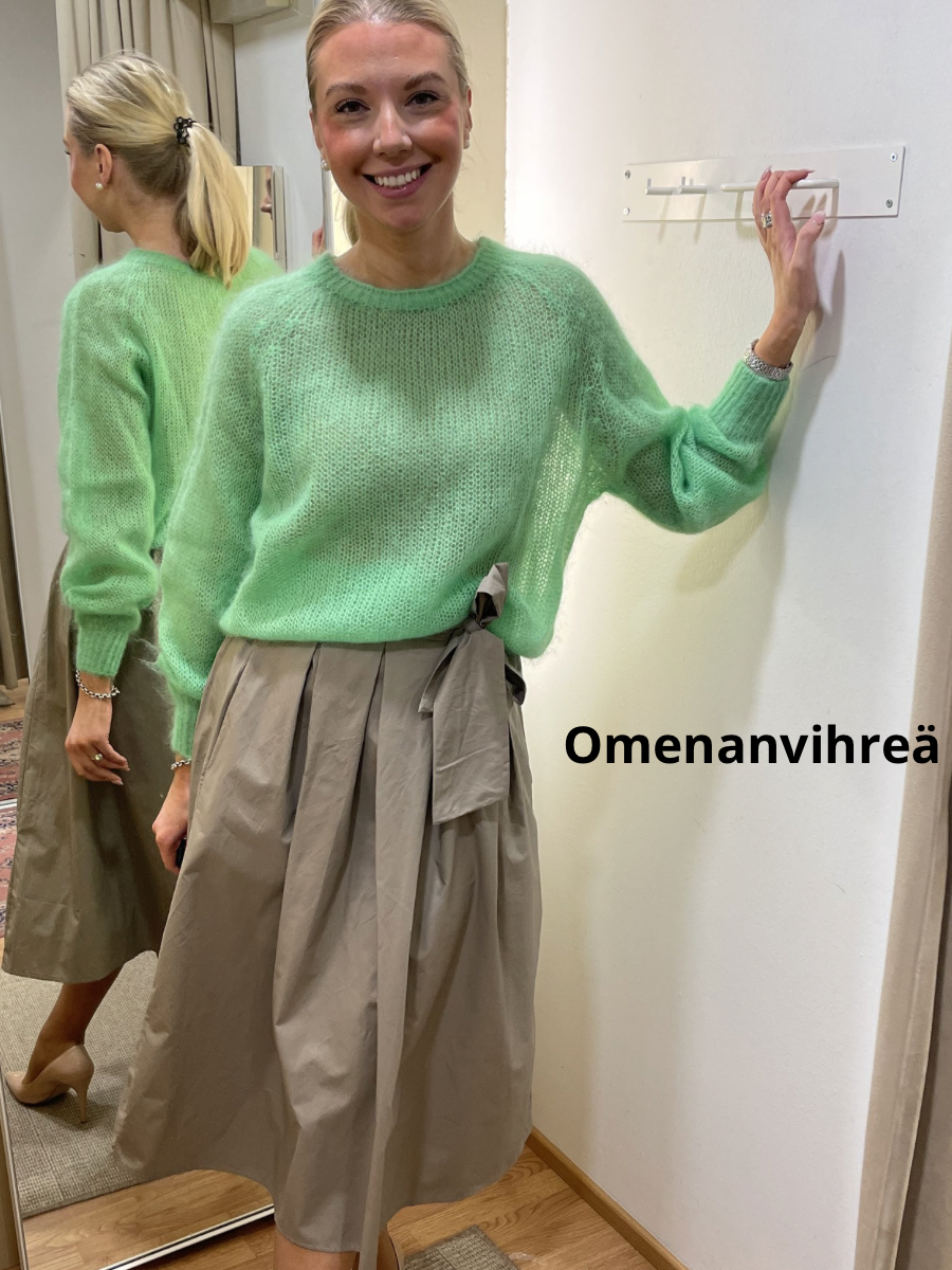 Säde mohairneule pitkähihainen, eri värejä