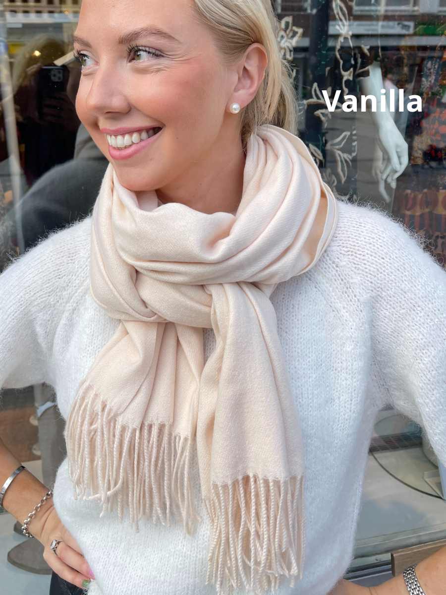 Cashmerehuivi, eri värejä