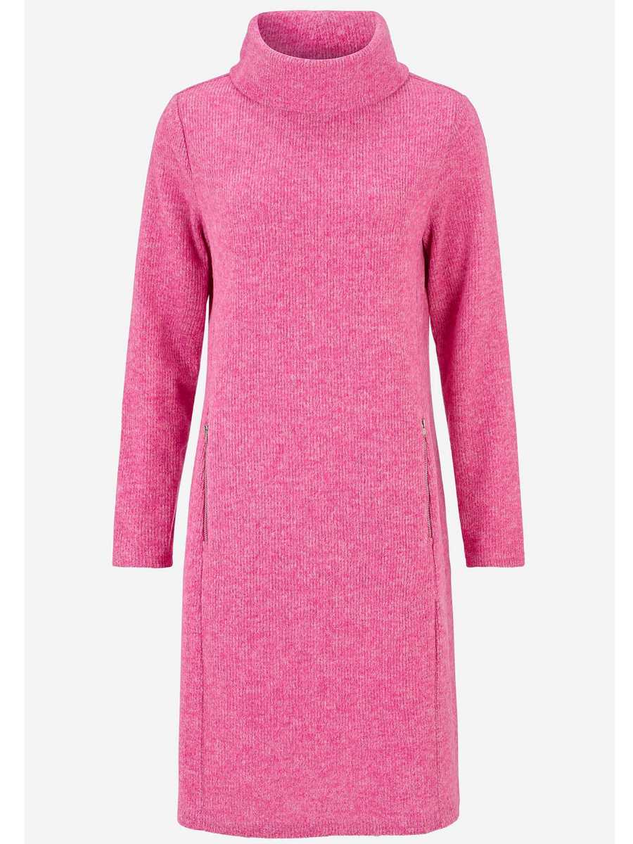 Tunikamekko kauluksella, pinkki