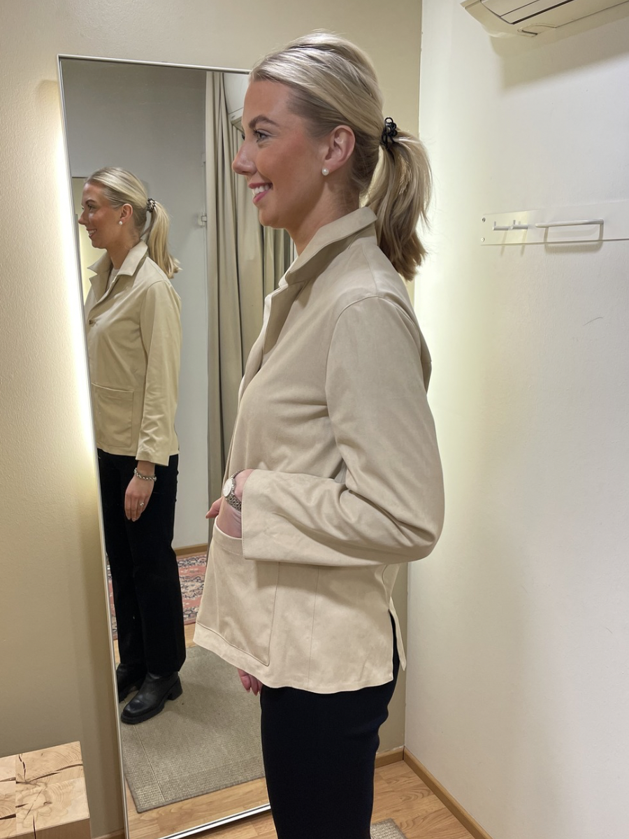 Esqualo mokkajäljitelmä takki, vaalea