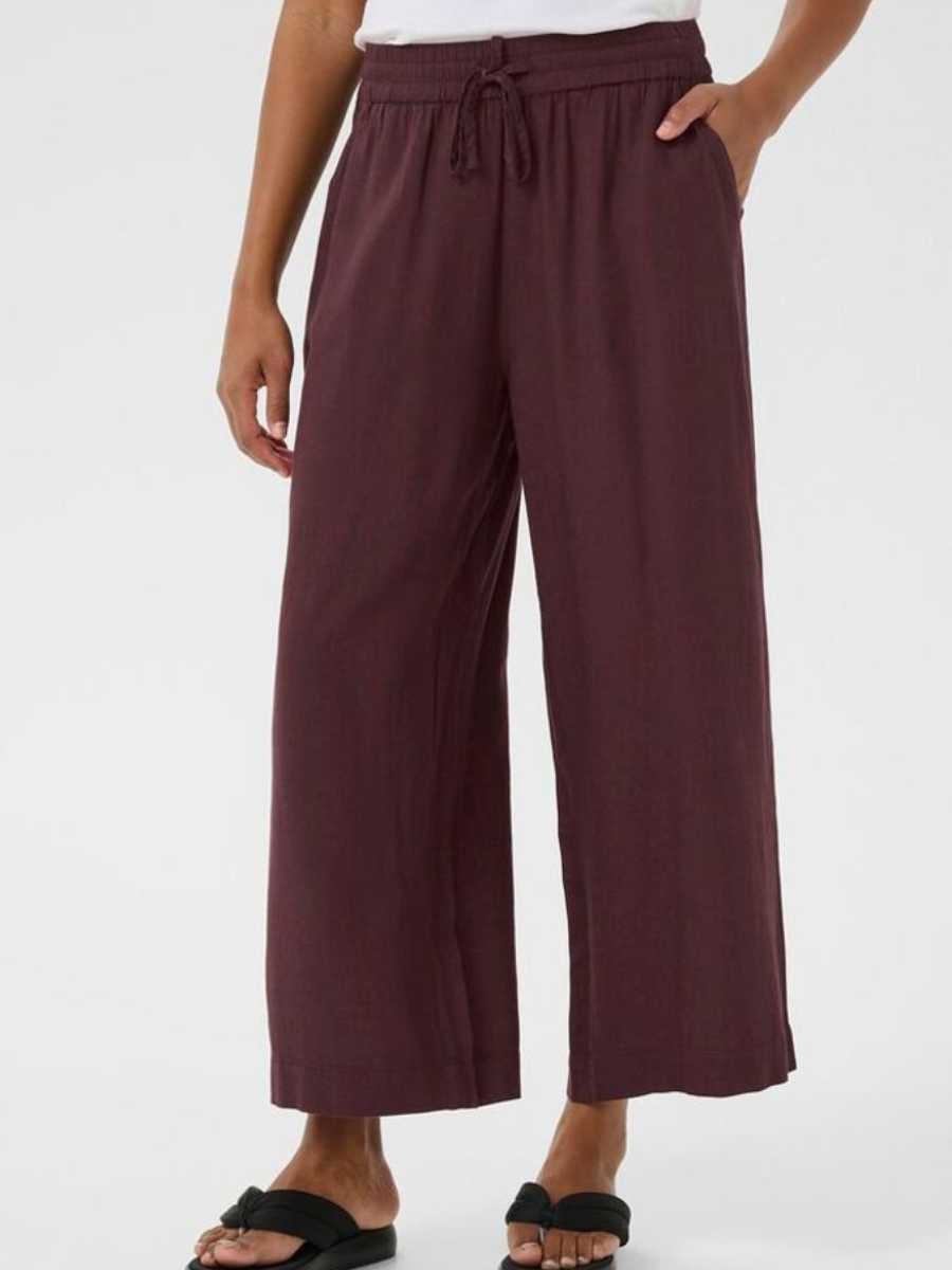 Kaffe Milia viskoosipellavahousut, eri värejä