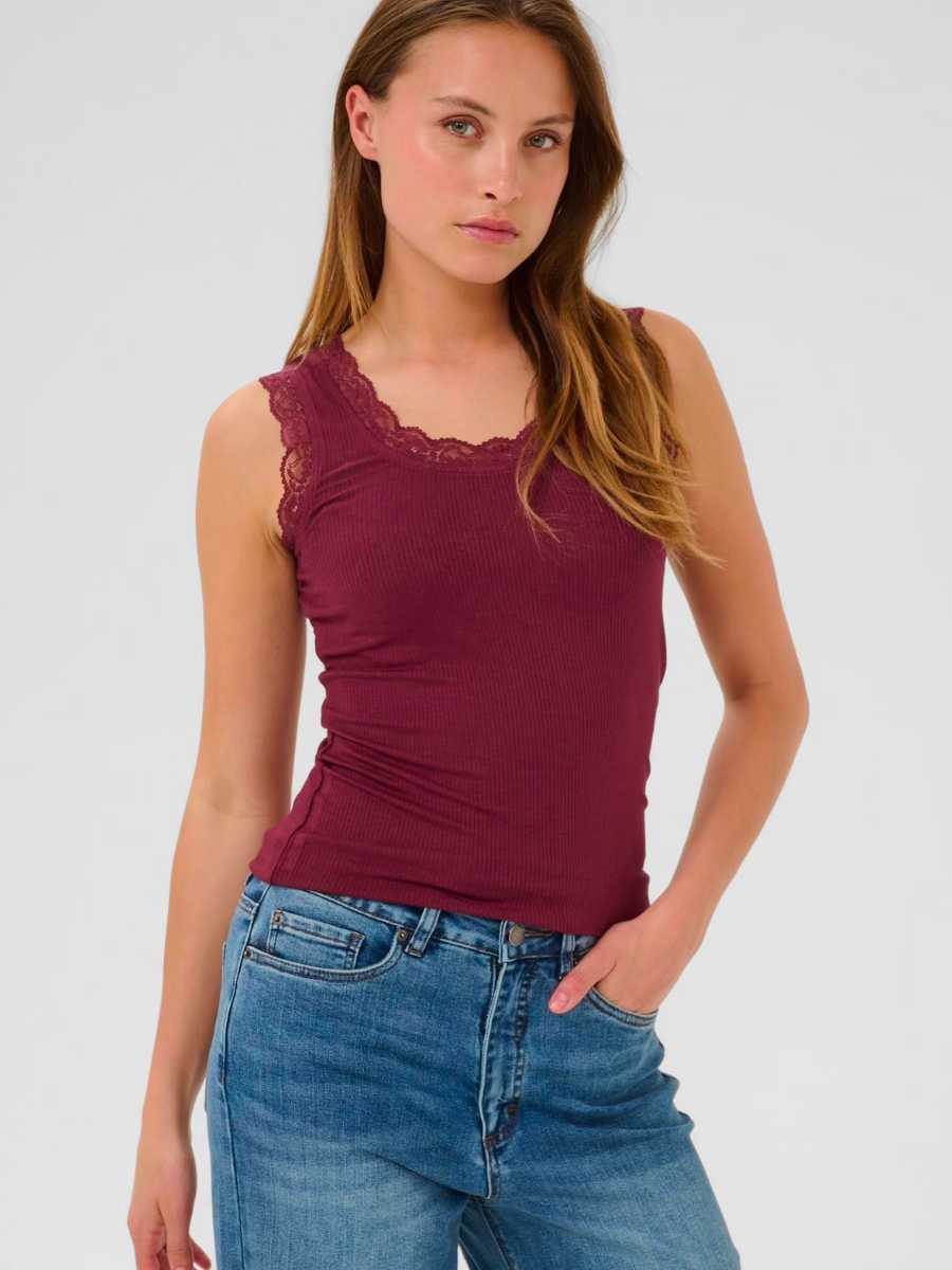 Kaffe Omi viskoositoppi, burgundy