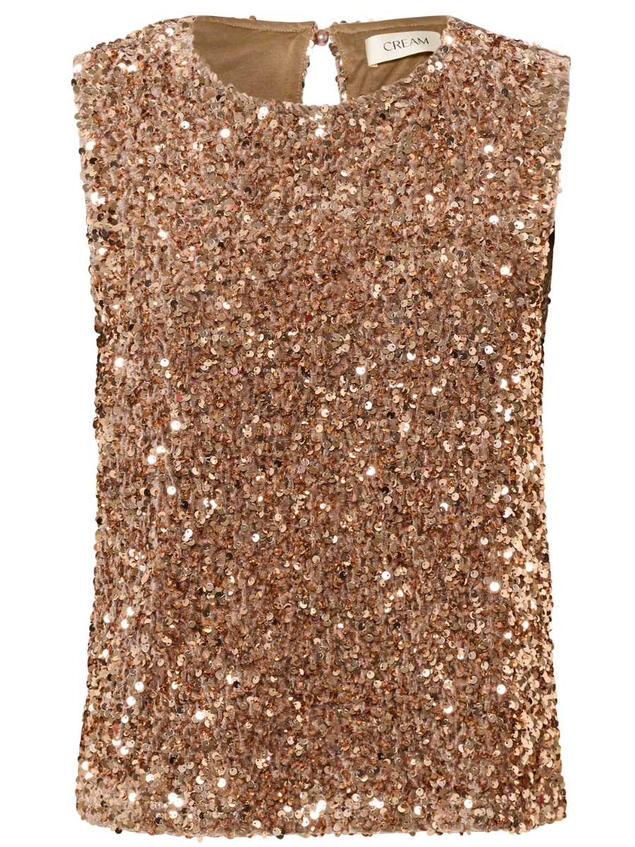 Palia paljettitoppi, kulta/beige