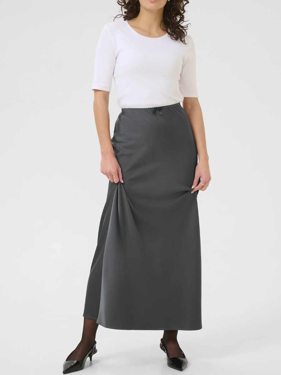 Hill satiinihame, mustanharmaa & viininpunainen